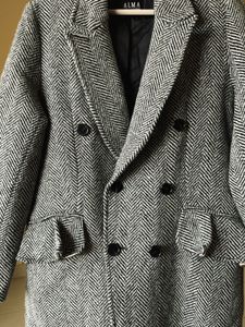 Elegant Herringbone Overcoat