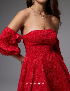 Red Off-Shoulder Dress