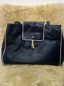 Tous Brand Stylish Navy Blue Tote Bag