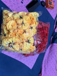 Yellow Flower Garland Ganpati Decorations New