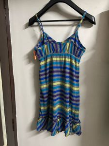 Striped Mini Slip Dress