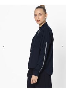 Navy Blue Button-Down Shirt