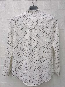 New with tag Korean Polka Dot Tie Neck Blouse