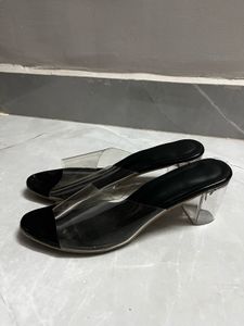 Black &amp; Clear Heels - Size 38
