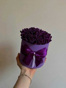 Purple Rose Box Arrangement