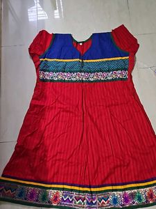 New Red Anarkali