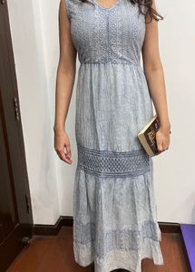 Zink London Denim Blue Maxi