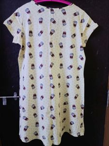 Cute Cofee Cup Design Short Nightdress