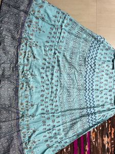 Elegant Blue Printed Kurta Set