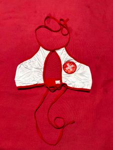 Nurse Theme Tie-Up Bikini Top (Size S)