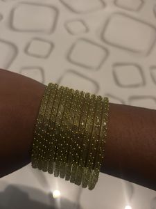 EXLUSIVE RAIN DROP LIGHT GREEN BANGLES FOR SALE