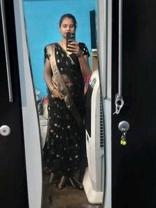 Black Organza Wedding Party Wear Saree