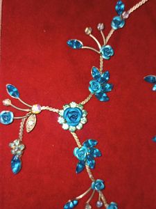 Blue Floral Jewellery Set
