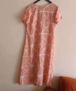 Peach kurta frm mohr
