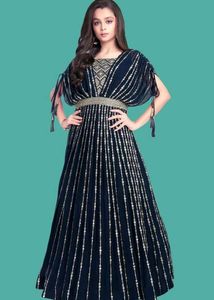 Black &amp; Silver Embellished Maxi Dress