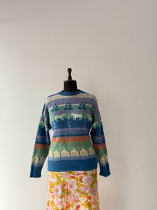 Patterned Knit Sweater