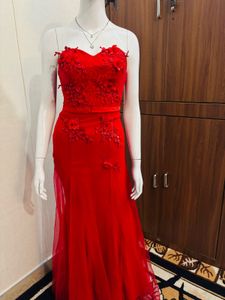 Elegant Red Ethnic Gown