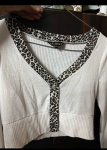 Cute Leopard Print Warm Crop Top 💗💘