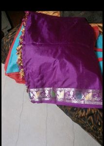 Purple Banarasi Silk Saree