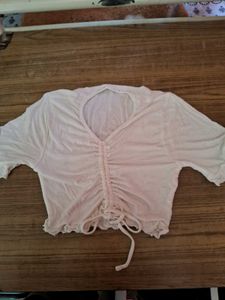Ruched Crop Top - Soft White | Stylish &amp;Comfy