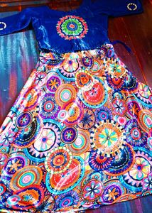 Multicolored Splashy Lehenga