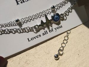 Double Chain Evil Eye Bracelet