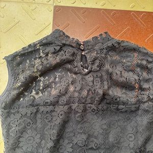 Elegant Black Lace Top