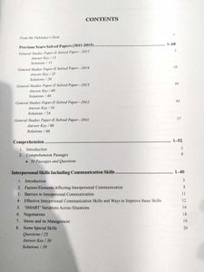 General Studies CSAT Paper II
