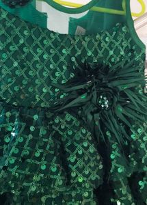 Green Up And down Frock