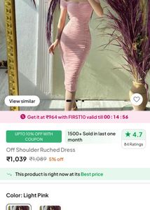 Ruffle Pink Newme Aisa Dress
