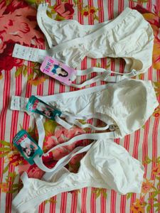 Comfy White Bras - 3 Pack