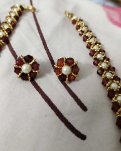 Elegant Beaded Necklace &amp; Earring Set