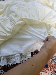 light yellow lolita lace Tiered Ruffle Mini