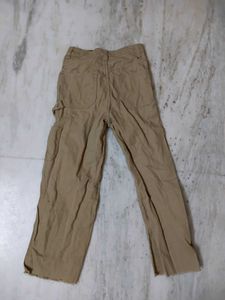 H&amp;M Beige Baggy Cargo Jeans (Size 26)