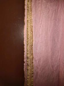 Women Light Pink Chiffon Dupata With Gota Patti