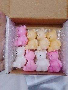 Teddy Bear Candles - Set of 8