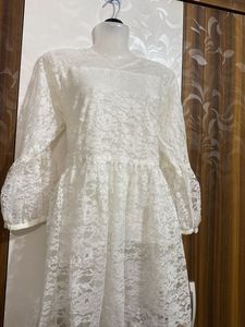 White Lace Mini Dress