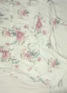 White Flare Dress With Beutiful Flower Print 🌸