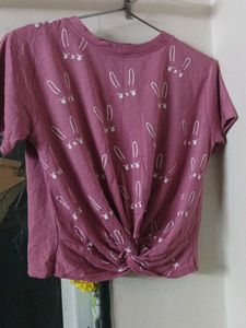 Cute Bunny Print Top