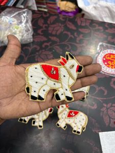 Embroidered Cow  butta patch  available
