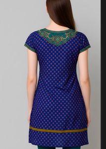 Blue &amp; Gold Salwar Kameez Set