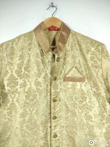 Ethos Gold Brocade Ethnic Kurta Set (Men&#39;s)