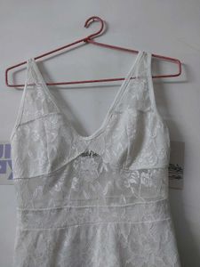Boohoo See Through White Dress