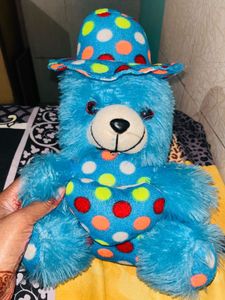 Cute Polka Dot Teddy Bear with Hat