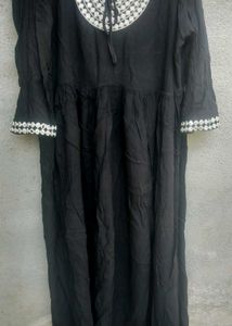 Black Embroidered Maxi Dress