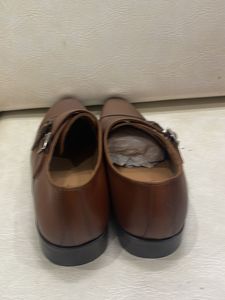 Arrow Brown Leather Monk Strap Dress Shoes