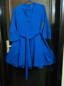 Blue Tiered Dress