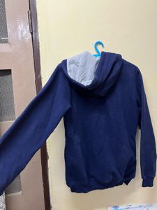 Navy Blue Zip-Up Hoodie