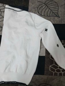 White Floral Knit Sweater