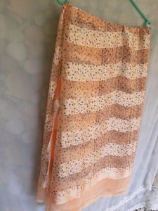 Peach Saree